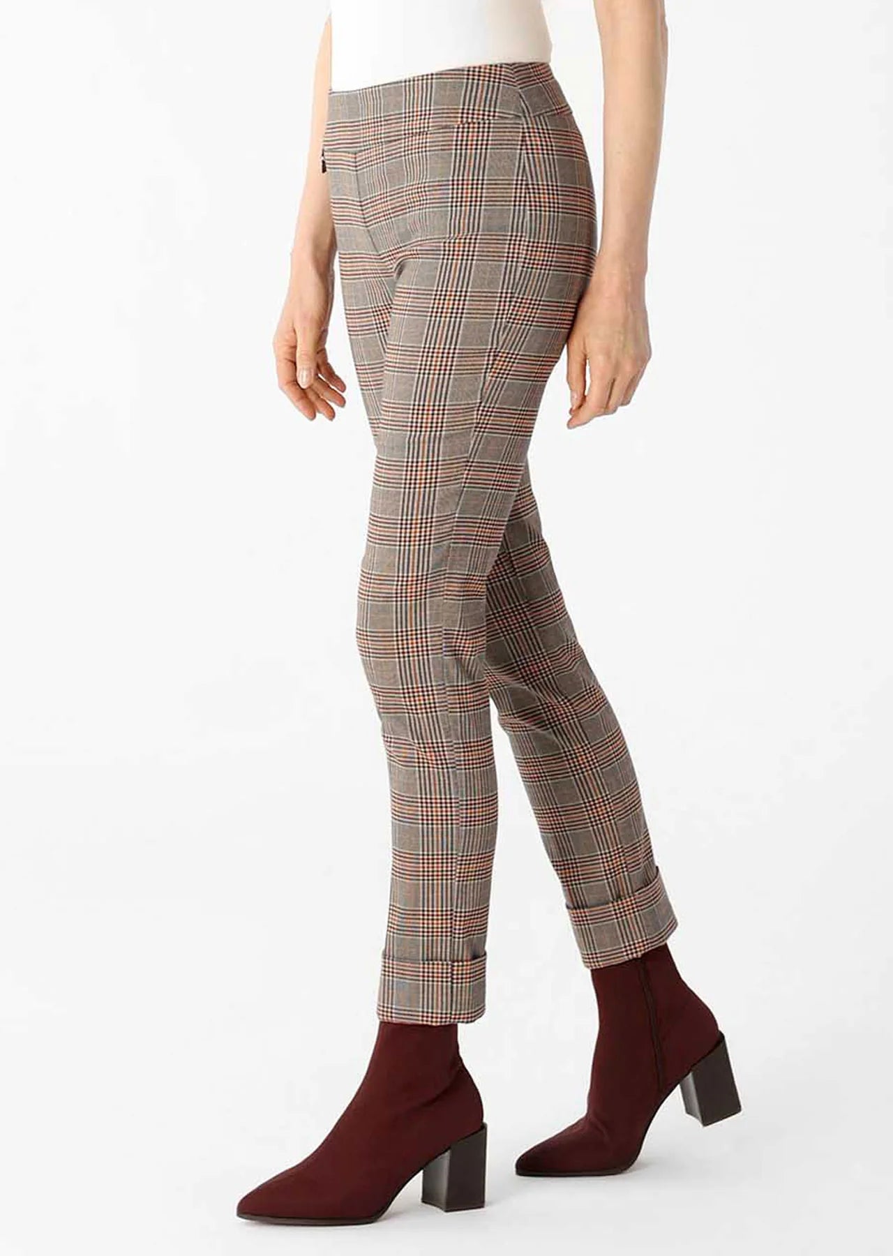 Lisette L Ankle Pant W/ Cuffs, Bellamy Plaid Fabric 