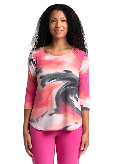 Sympli Print Go To Classic T Relax, 3/4 Sleeves 