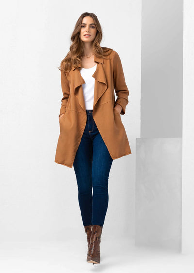 Long Sleeve Trench Coat Kerry Twill Lisette L