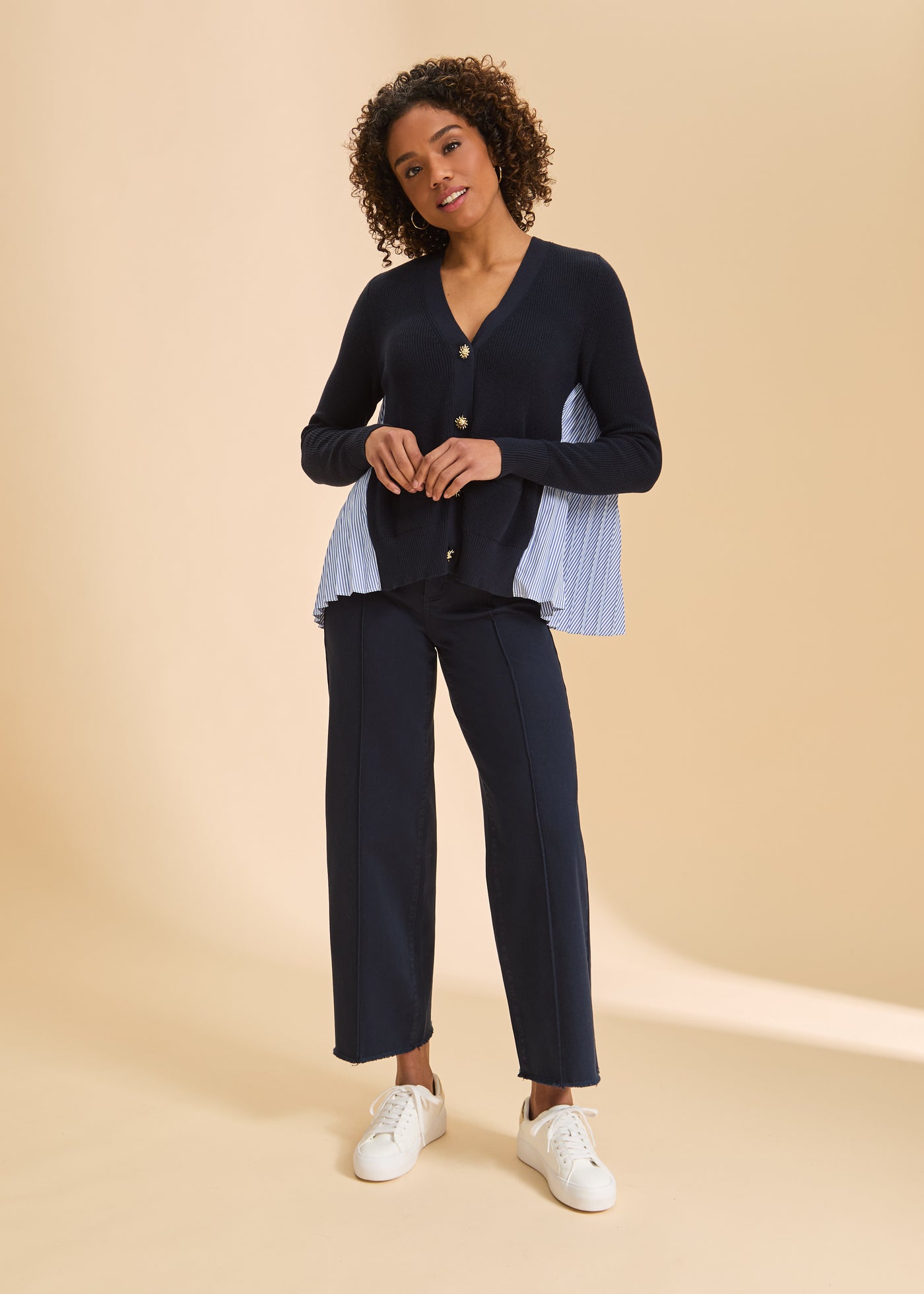 Mixed Media Cardigan French Dressing Jeans