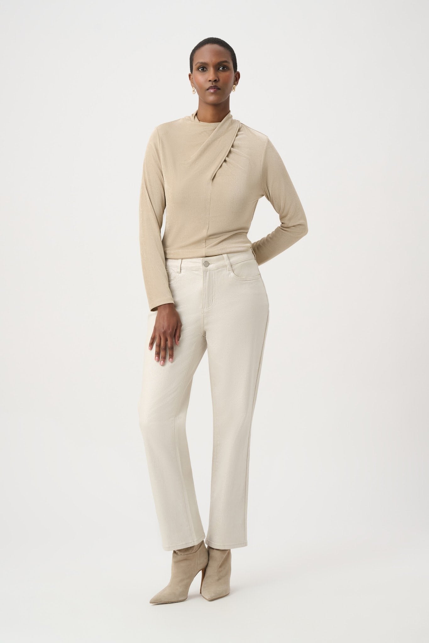 264172 - Twisted Mock Neck Top | Joseph Ribkoff – Dream Pants