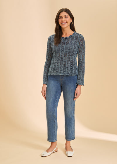 Long Sleeve Dye Sweater French Dressing Jeans