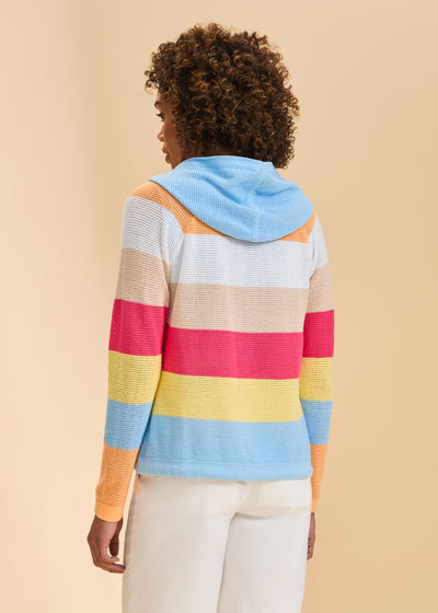 Striped Hooded Cardigan French Dressing Jeans
