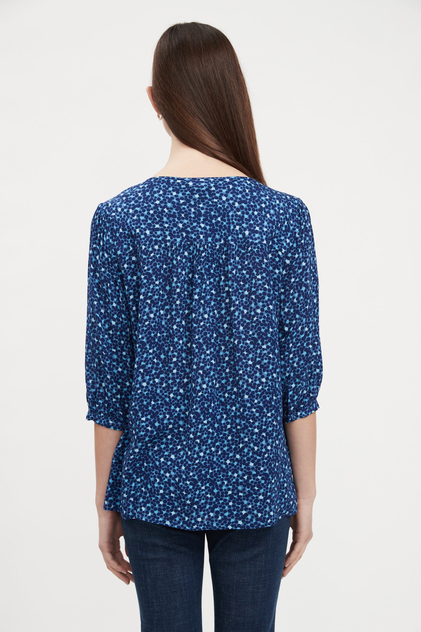 French Dressing Jeans 3/4 Sleeve Printed Blouse 