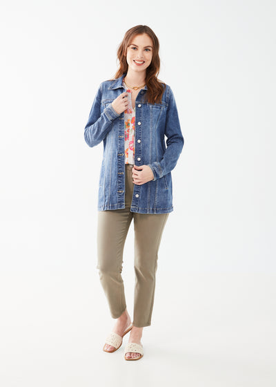 French Dressing Jeans Long Denim Jacket 
