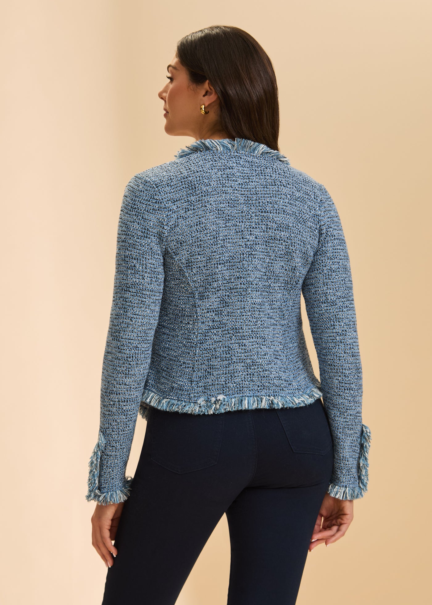 Deconstructed Knit Tweet Jacket French Dressing Jeans