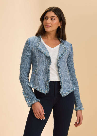 Deconstructed Knit Tweet Jacket French Dressing Jeans
