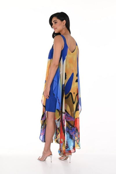 Frank Lyman Flowy Abstract Print Dress 