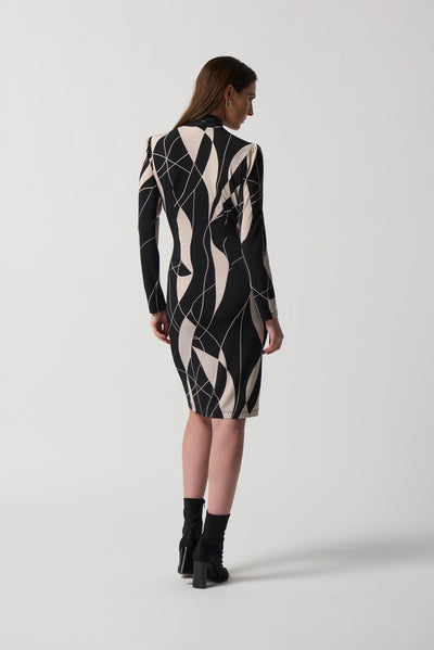 Joseph Ribkoff Abstract Print Wrap Dress 