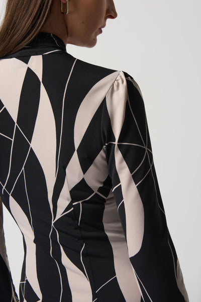 Joseph Ribkoff Abstract Print Wrap Dress 