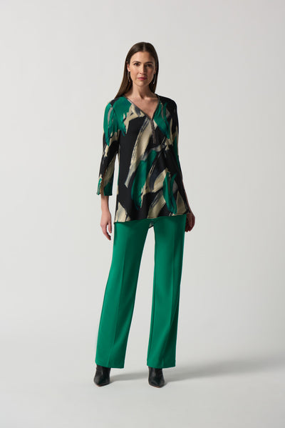 Joseph Ribkoff Abstract Print Fit-and-Flare Tunic 