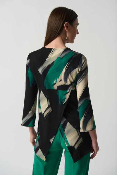 Joseph Ribkoff Abstract Print Fit-and-Flare Tunic 