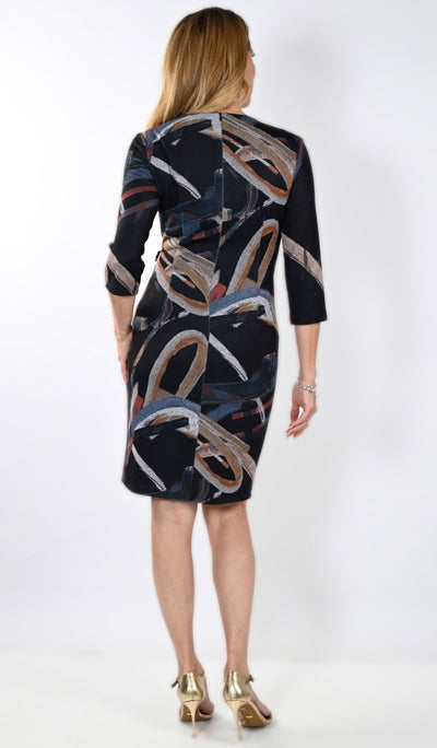 Frank Lyman Abstract Print Wrap Front Dress 