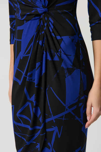 Joseph Ribkoff Geometric Print Silky Knit Sheath Dress 