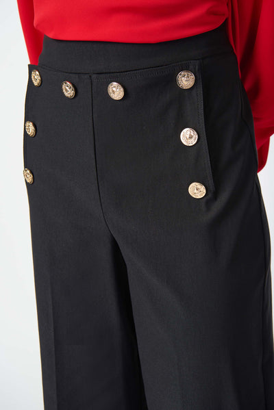 Millennium Culotte Pants With Gold Buttons Joseph Ribkoff