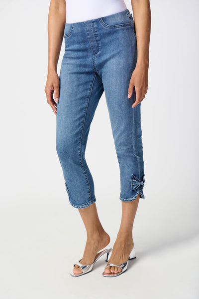 Slim Crop Jeans with Bow Detail Joseph Ribkoff