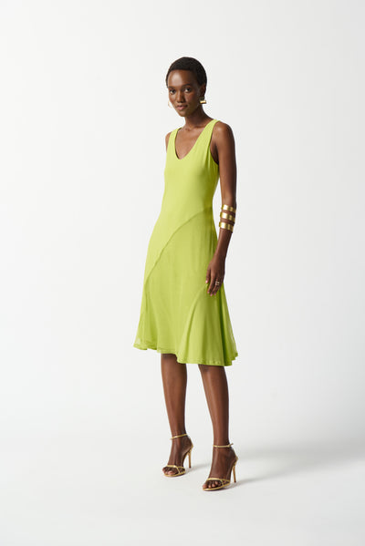 Joseph Ribkoff Silky Knit Asymmetrical Sleeveless Dress 