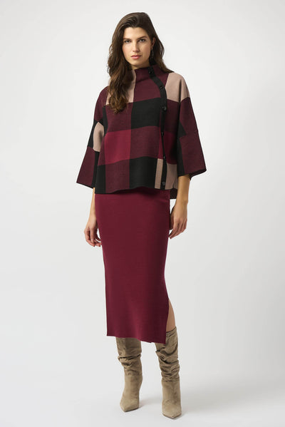 Plaid Jacquard Sweater Knit Top - Dream Pants