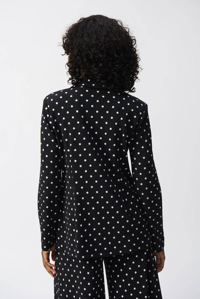 Silky Knit Dot Print Boxy Blazer - Dream Pants