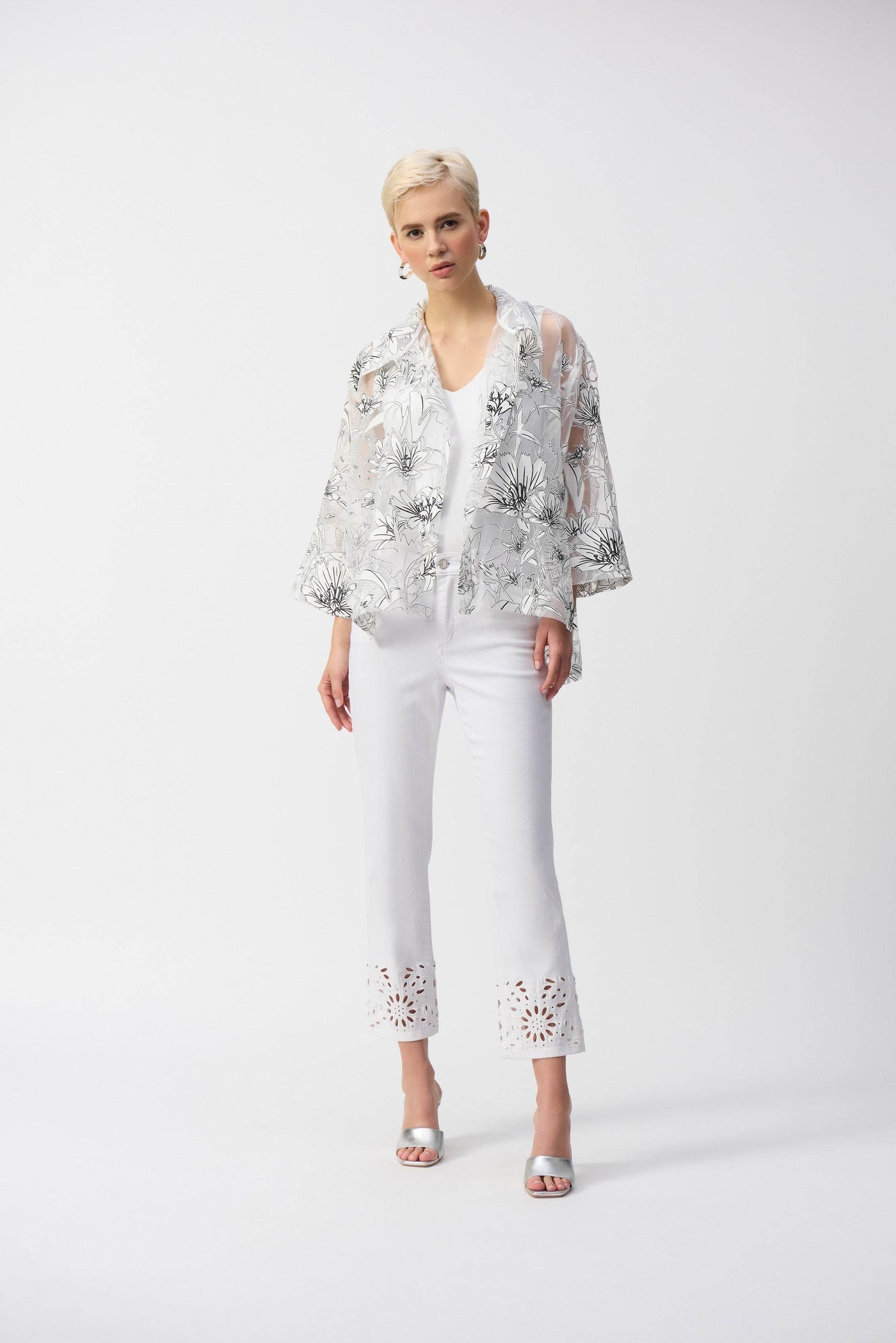 Organza Floral Print Boxy Cover-Up - Dream Pants