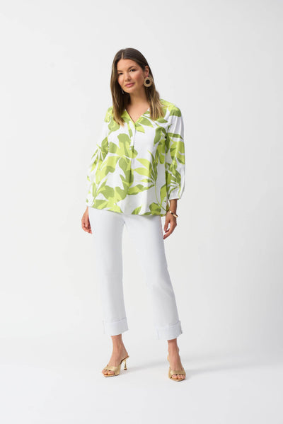 Stretch Poplin Floral Print Trapeze Top - Dream Pants