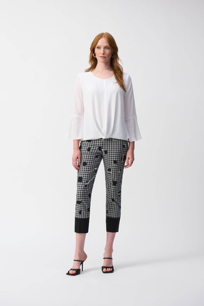 Millennium Plaid and Dot Print Crop Pants - Dream Pants