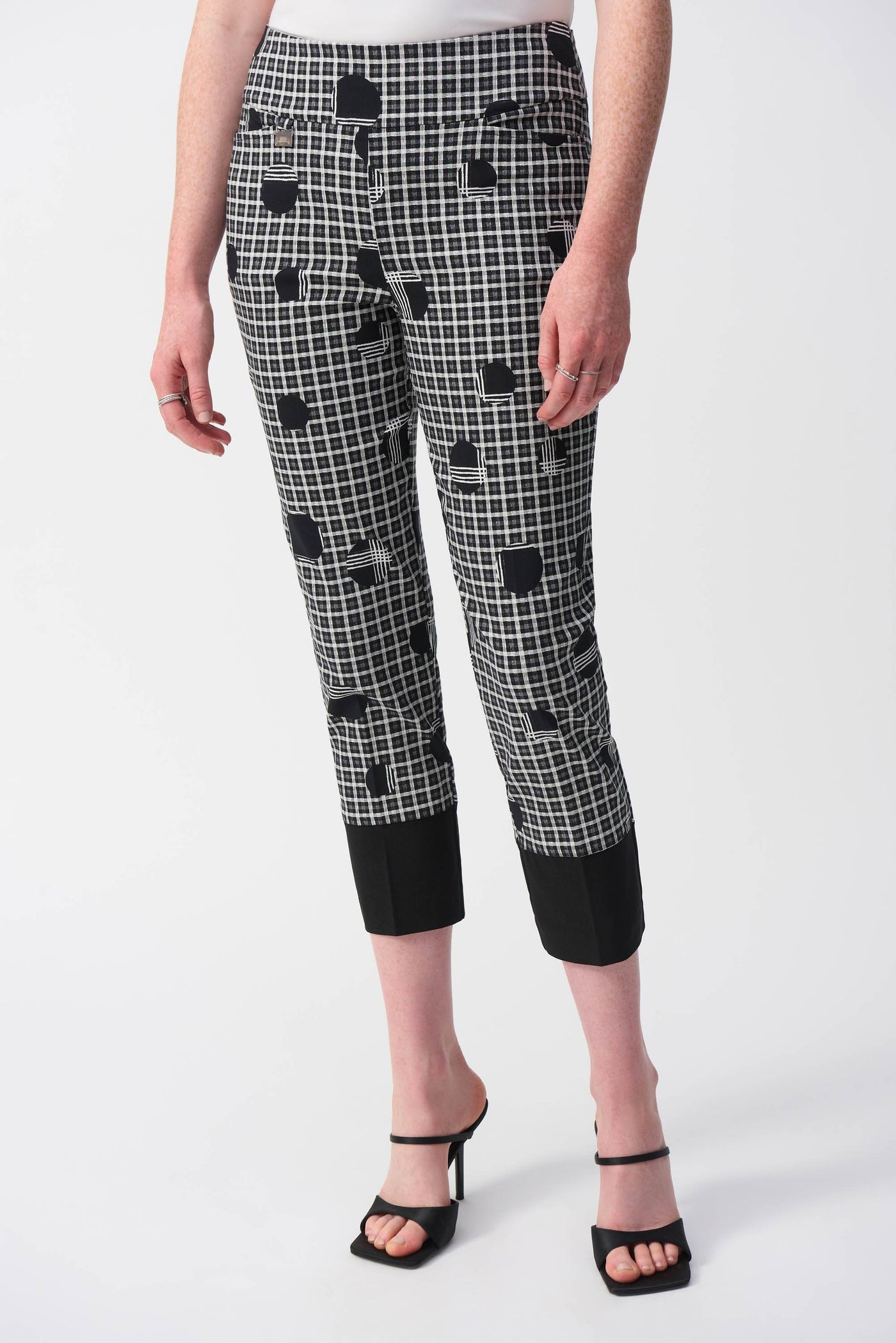 Millennium Plaid and Dot Print Crop Pants - Dream Pants