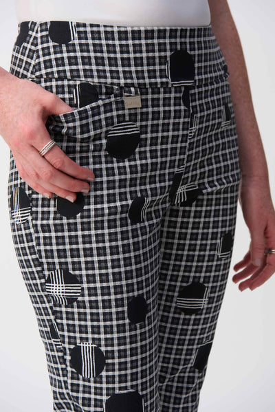 Millennium Plaid and Dot Print Crop Pants - Dream Pants