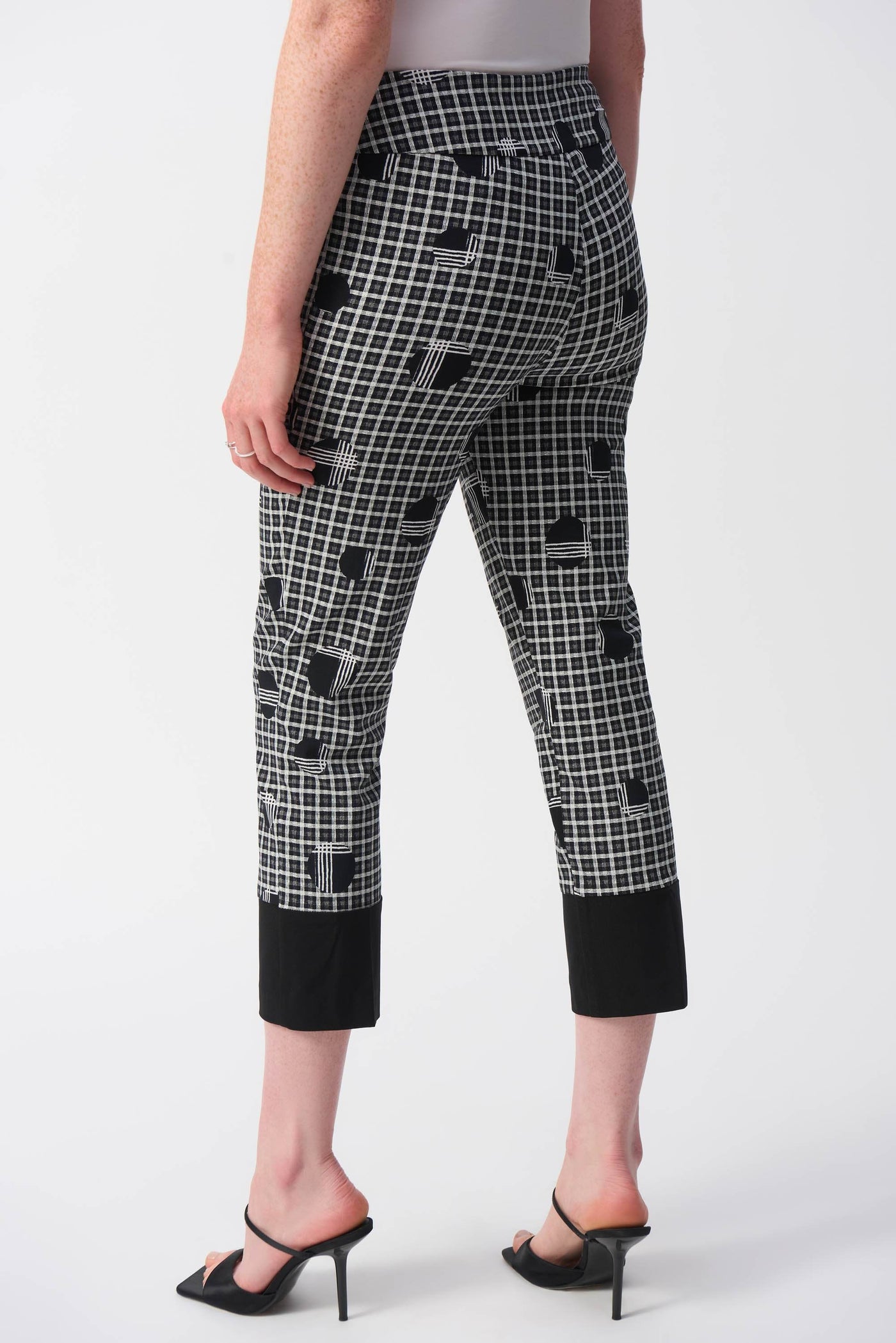 Millennium Plaid and Dot Print Crop Pants - Dream Pants