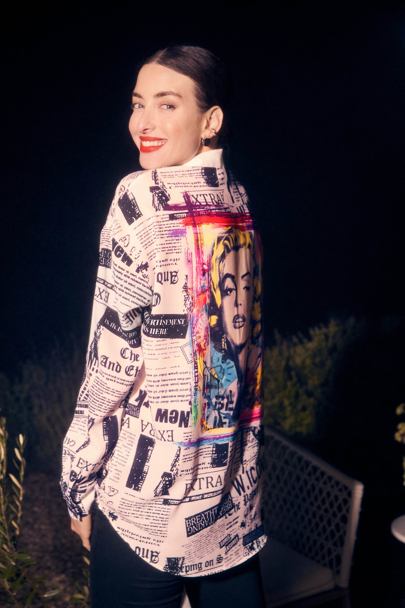 Buttoned Graphic Print Shirt - Dream Pants