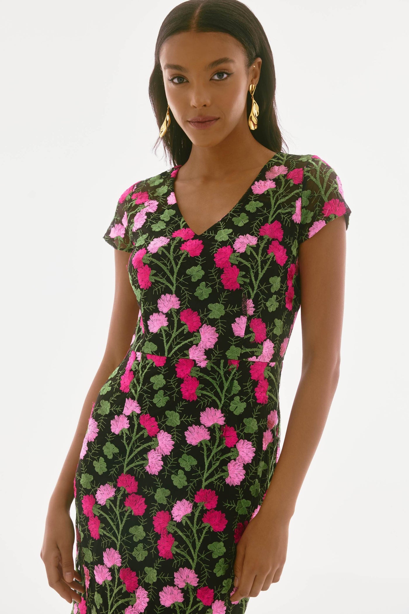 Signature Novelty Floral Embroidered Flounce Dress Style 251762 Dream Pants Signature Novelty Floral Embroidered Flounce Dress Style 251762 Dream Pants