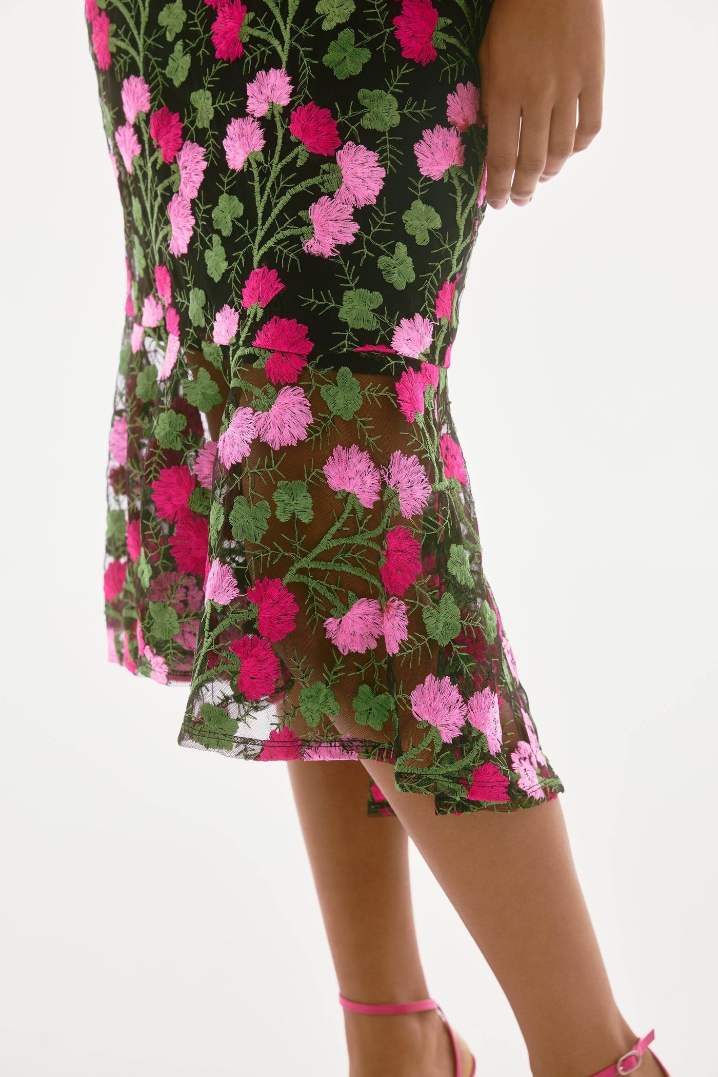 Signature Novelty Floral Embroidered Flounce Dress Style 251762 Dream Pants Signature Novelty Floral Embroidered Flounce Dress Style 251762 Dream Pants