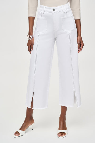 Culotte Jeans With Embellished Front Seam Joseph Ribkoff