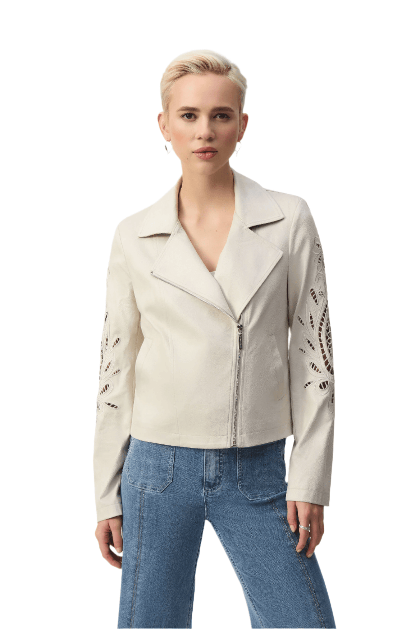 Foiled Faux-Suede Moto Jacket - Dream Pants