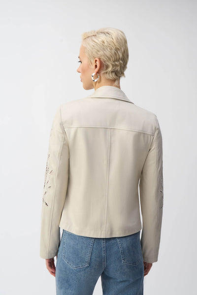 Foiled Faux-Suede Moto Jacket - Dream Pants