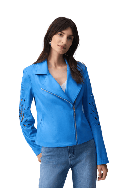 Foiled Faux-Suede Moto Jacket - Dream Pants