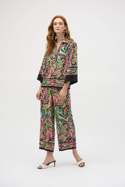 Woven Paisley Print Boxy Top - Dream Pants