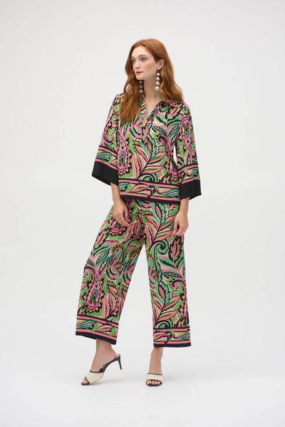 Woven Paisley Print Wide-Leg Pants - Dream Pants