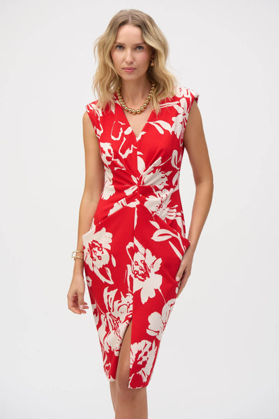 Scuba Crepe Floral Print Sheath Dress - Dream Pants