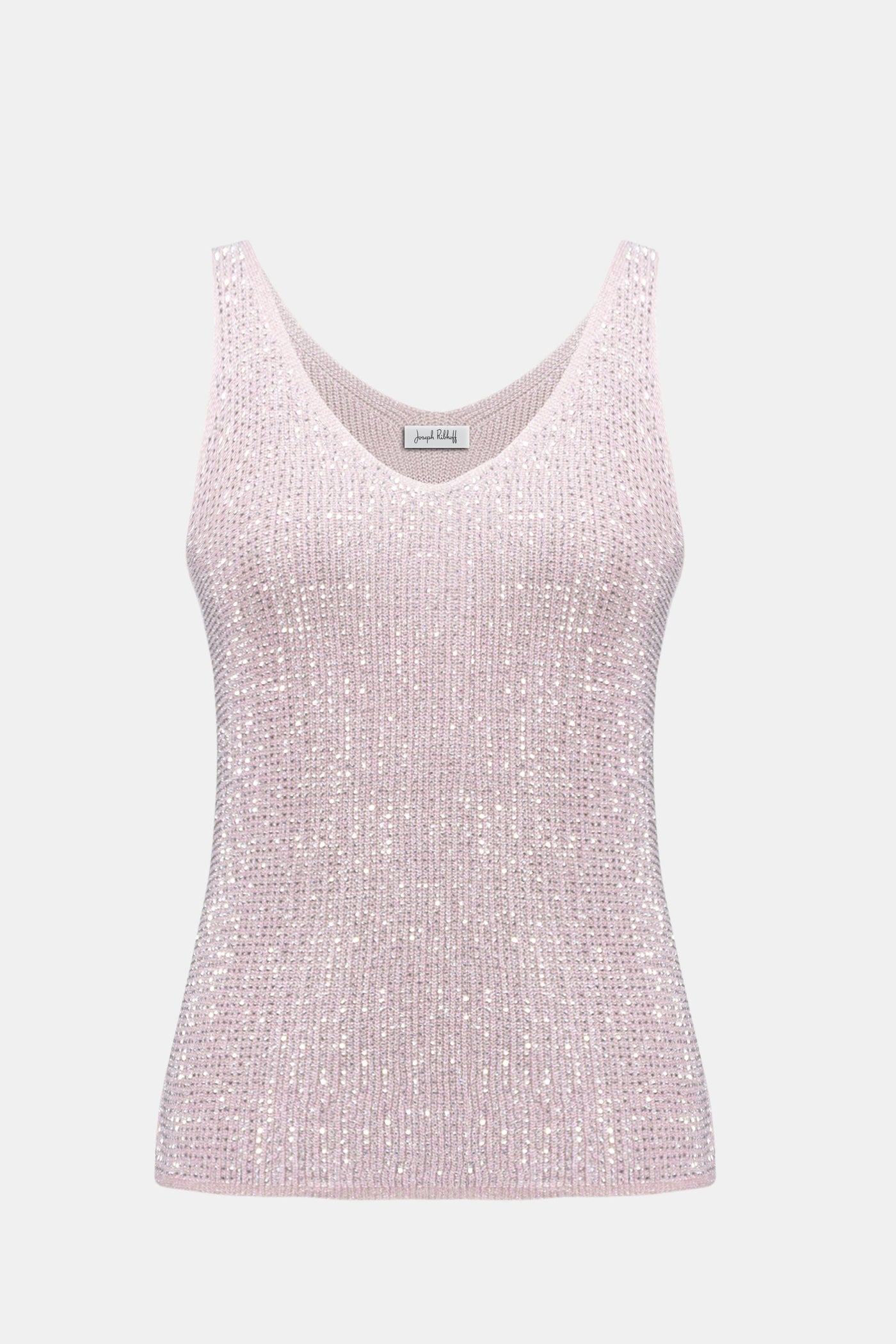 Metallic Knitted Camisole with Rhinestones Joseph Ribkoff