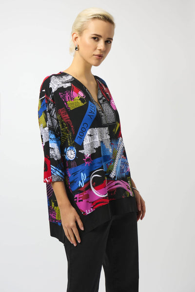 Silky Knit Printed Boxy Tunic - Dream Pants