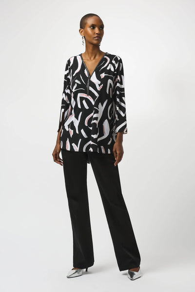 Silky Knit Printed Fit And Flare Tunic - Dream Pants