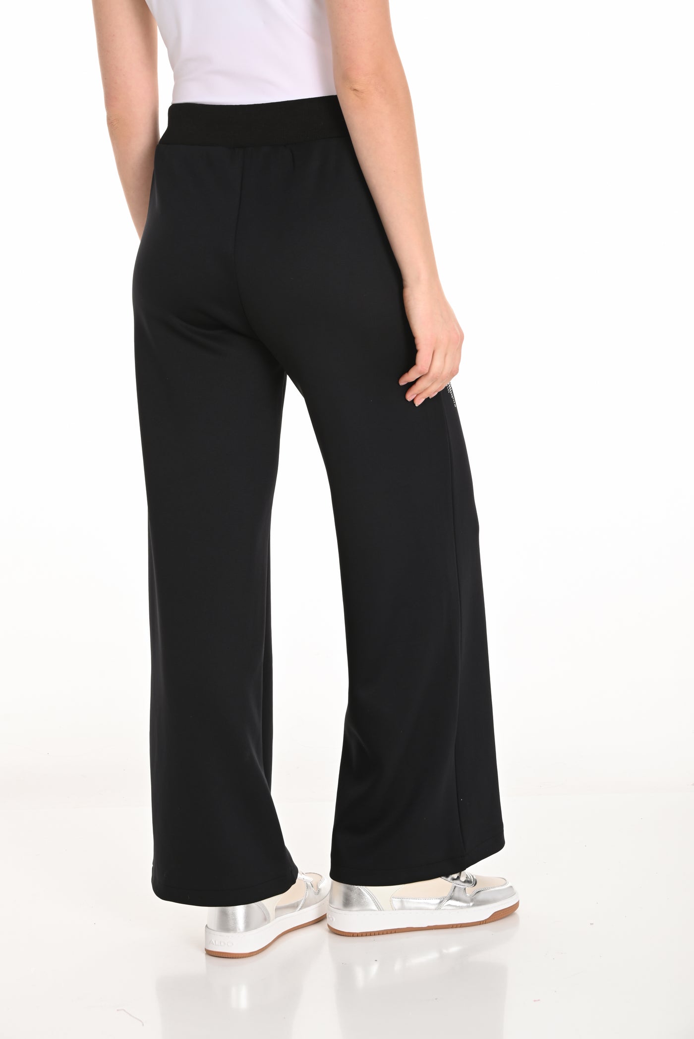 Wide-Leg Pants with Metallic Detail Frank Lyman