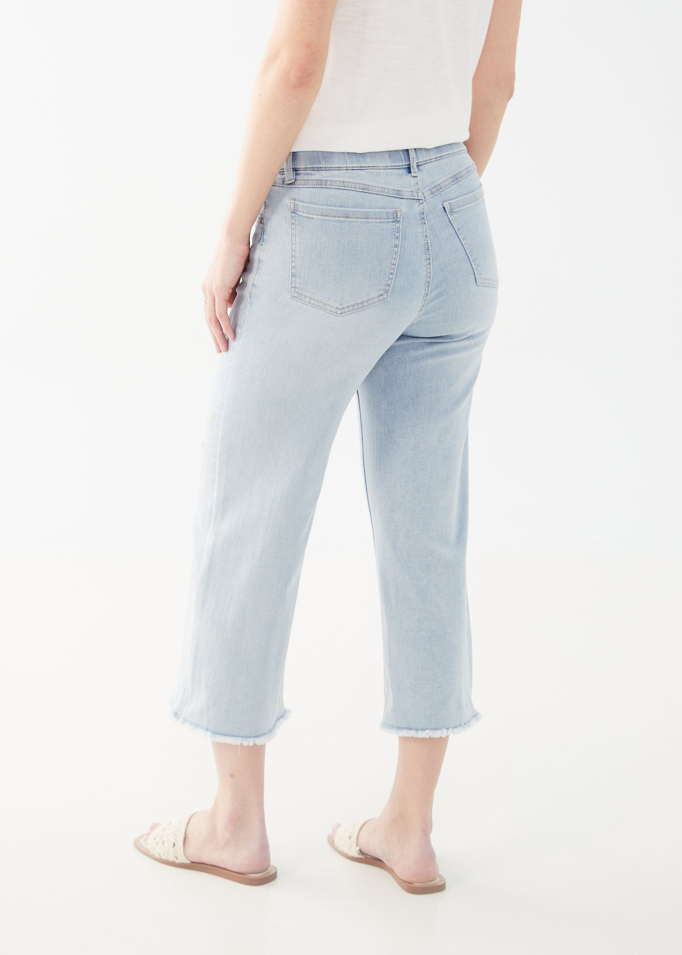 French Dressing Jeans Pull-On Wide Crop Pants 