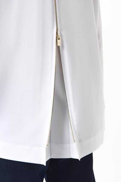 Stretch Poplin Button-Front Boxy Blouse - Dream Pants