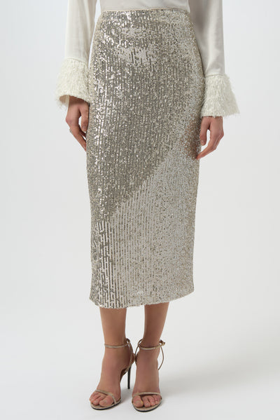 Sequined Pull-On Pencil Skirt Joseph Ribkoff