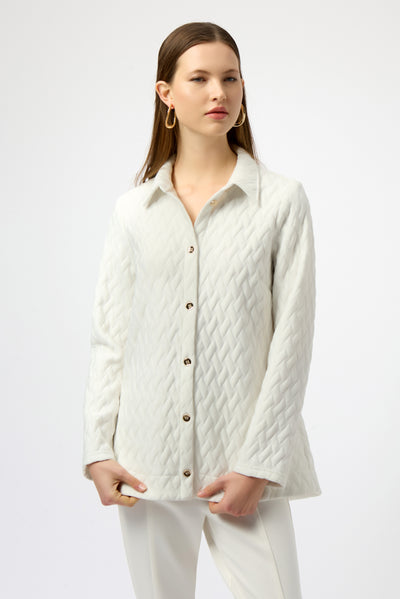 Quilted Knit A-Line Jacket Joseph Ribkoff