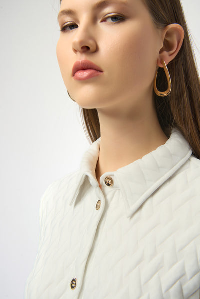 Quilted Knit A-Line Jacket Joseph Ribkoff