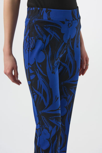 Silky Knit Floral Print Straight Leg Pants Joseph Ribkoff