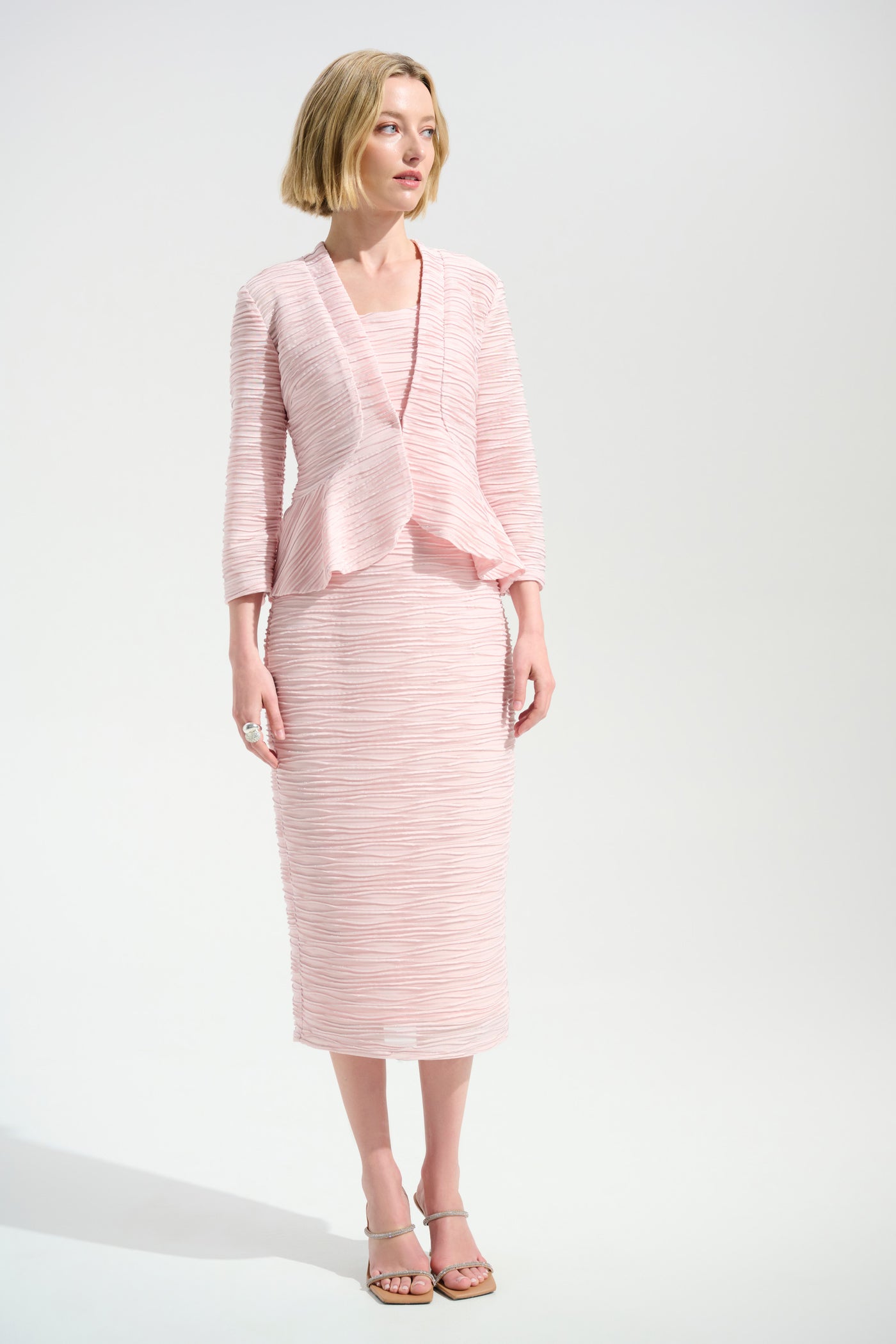 Lurex Cascade Knit Cover-Up and Cami Set Joseph Ribkoff